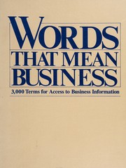 Front cover of Words that mean business by Elizabeth Bole Eddison