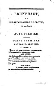 Cover of Brunehaut, ou, Les successeurs de Clovis by Aignan M.