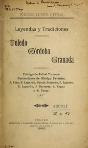 Front cover of Leyendas y tradiciones by Francisco Valverde y Perales