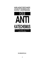 Front cover of Der Anti-Katechismus by Karlheinz Deschner