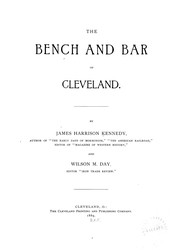 Front cover of The bench and bar of Cleveland by Kennedy, James Harrison
