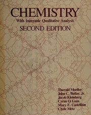 Cover of Chemistry with inorganic qualitative analysis by Therald Moeller