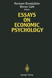 Cover of Essays on economic psychology by Hermann Brandstätter