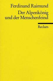 Front cover of Der Alpenkonig Und Der Menschenfeind by Ferdinand Raimund