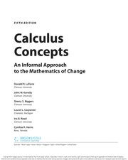 Cover of Calculus concepts by D. R. LaTorre