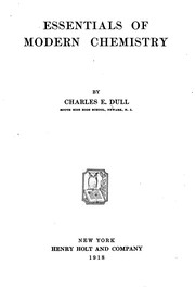 Front cover of Essentials of modern chemistry by Charles Elwood Dull