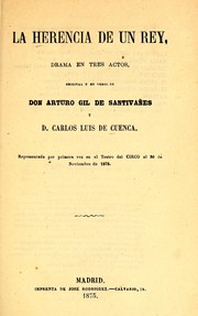 Front cover of La herencia de un rey by Arturo Gil de Santivañes