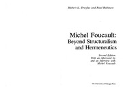 Cover of Michel Foucault by Hubert L. Dreyfus