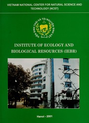Front cover of Institute of Ecology and Biological Resources (IEBR) by Trung tâm khoa hoc t nhiên và công nghe quóc gia (Vietman)