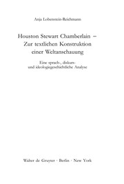 Front cover of Houston Stewart Chamberlain by Anja Lobenstein-Reichmann