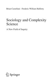 Cover of Sociology and complexity science by Brian Castellani