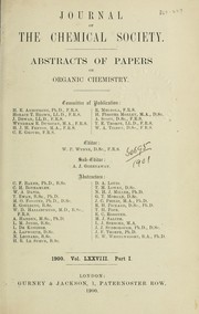 Cover of Journal by Chemical Society (Great Britain)