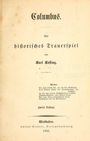 Cover of Columbus by Karl Kösting
