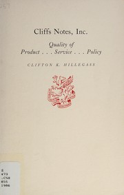 Cover of Cliffs Notes, Inc by Clifton K. Hillegass