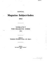 Front cover of Annual magazine subject-index, including as part II by Frederick Winthrop Faxon