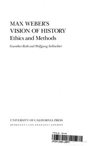 Front cover of Max Weber's vision of history by Guenther Roth