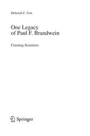 Front cover of One Legacy of Paul F. Brandwein by Deborah C. Fort