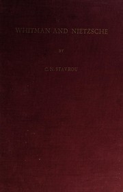 Cover of Whitman and Nietzsche by Constantine Nicholas Stavrou
