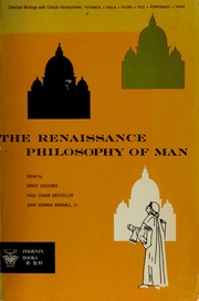 Cover of The Renaissance philosophy of man by Ernst Cassirer