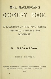 Front cover of Mrs. Maclurcan's cookery book by H. Maclurcan