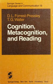 Front cover of Cognition, metacognition, and reading by Donna-Lynn Forrest-Pressley