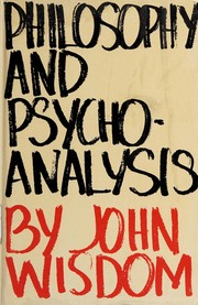 Cover of Philosophy and psycho-analysis by John Wisdom