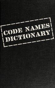 Cover of Code names dictionary by Frederick G. Ruffner
