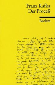 Cover of Der Proceß by Franz Kafka