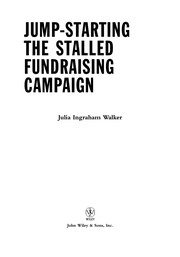 Front cover of Jump starting the stalled fundraising campaign by Julia Ingraham Walker
