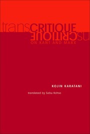 Cover of Transcritique on Kant and Marx by Kōjin Karatani
