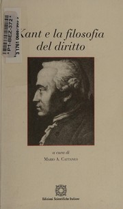 Front cover of Kant e la filosofia del diritto by Mario A. Cattaneo
