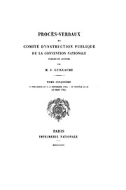Front cover of Procès-verbaux du Comité d'instruction publique de la Convention nationale by France. Convention nationale. Comité d'instruction publique.