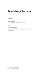Cover of Teaching Chaucer by Louise Sylvester