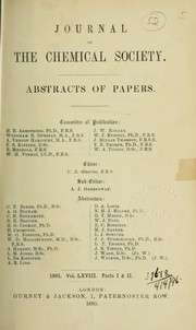 Cover of Journal by Chemical Society (Great Britain)