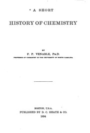 Front cover of A short history of chemistry by F. P. Venable