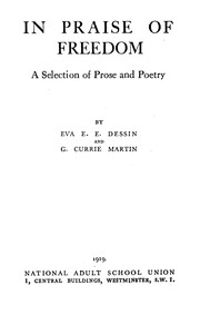 Cover of In Praise of Freedom by Eva E. E. Dessin