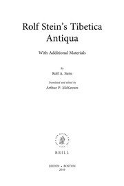 Front cover of Rolf Stein's Tibetica antiqua by R. A. Stein