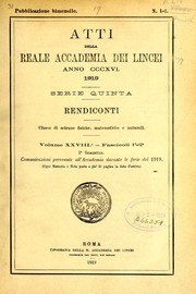 Front cover of Rendiconti by Accademia nazionale dei Lincei. Classe di scienze fisiche, matematiche e naturali