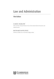 Cover of Law and administration by Carol Harlow