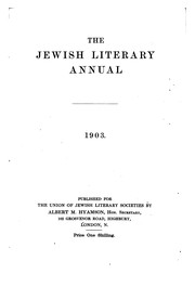Front cover of The Jewish literary annual by Union of Jewish Literary Societies