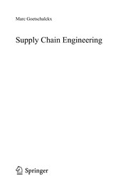 Cover of Supply Chain Engineering by Marc Goetschalckx
