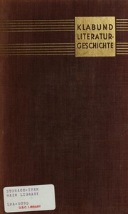 Cover of Klabund Literaturgeschichte by Henschke