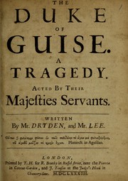 Front cover of The Duke of Guise by John Dryden