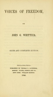 Front cover of Voices of freedom by John Greenleaf Whittier