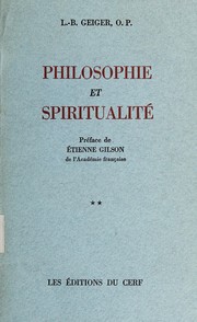 Front cover of Philosophie et spiritualité by Louis Bertrand Geiger