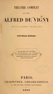 Front cover of Théâtre complet du comte Alfred de Vigny by Alfred de Vigny