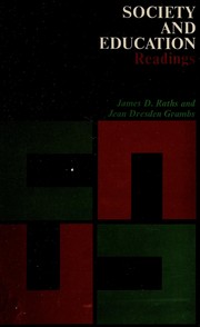 Cover of Society and education by James D. Raths