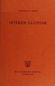 Cover of Notker-Glossar by Edward Henry Sehrt