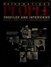 Cover of Mathematical people by Donald J. Albers