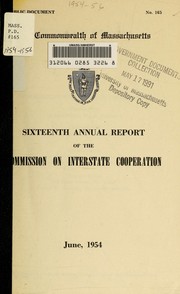 Cover of Annual report to the General Court of the Commission on Interstate Co-operation by Patrick Dunleavy